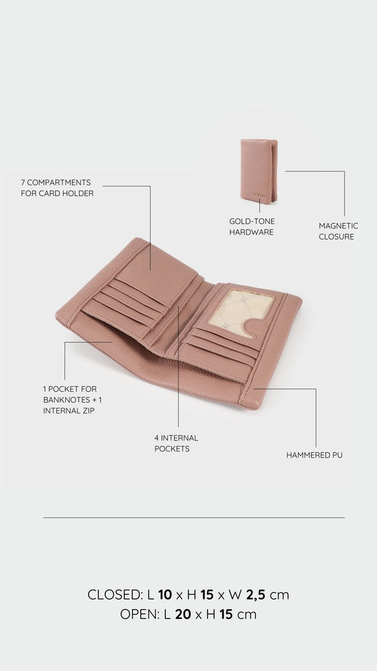 CHERYL BIG Wallet - DARK PINK