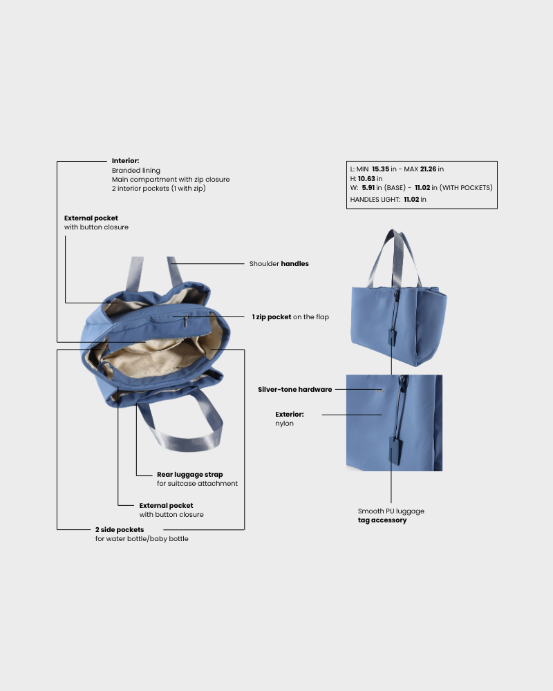 Borsa organizer MOMMY BAG - BABY BLUE