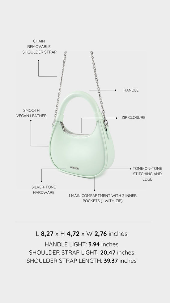 Mini bag a mano LADY - ICY SAGE