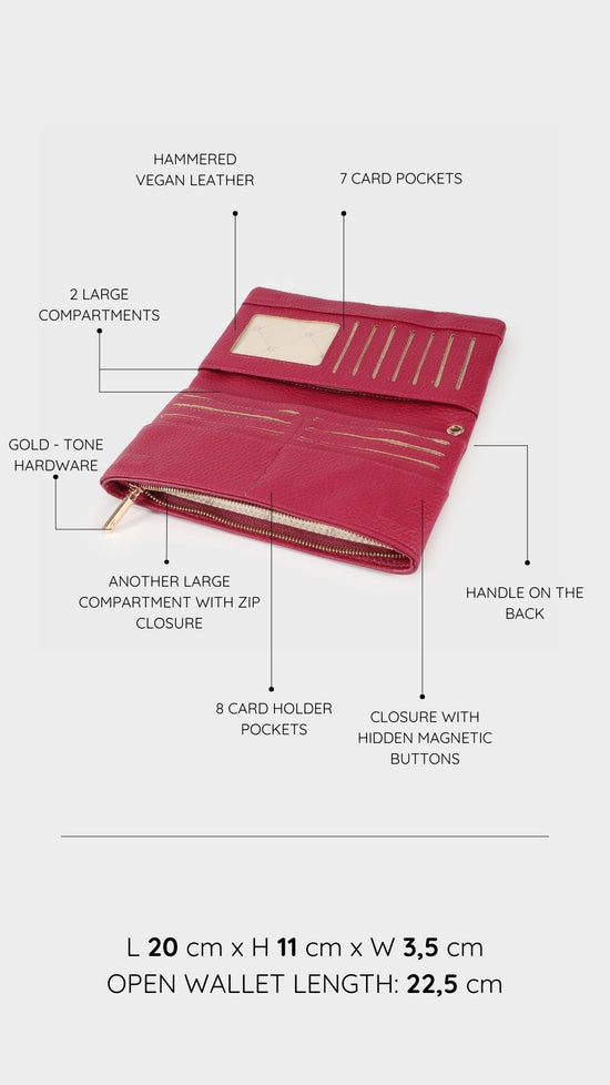 Portafoglio ELLEN WALLET BIG - MAGENTA