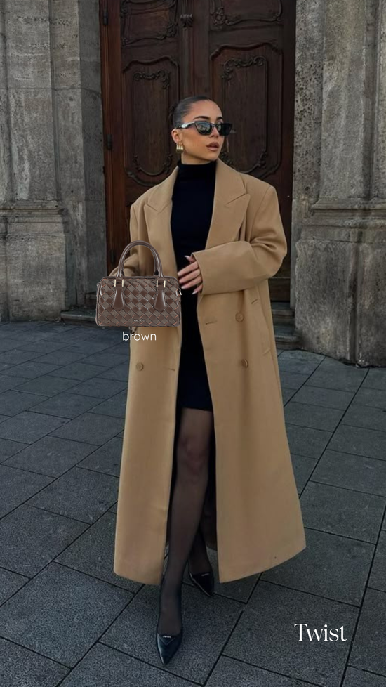 Borsa a mano TWIST- BROWN