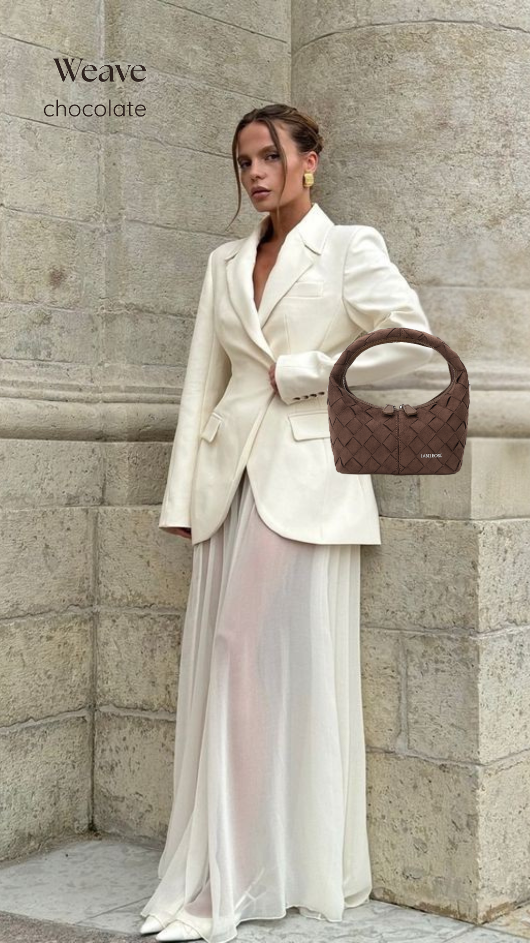 Borsa a mano WEAVE - CHOCOLATE