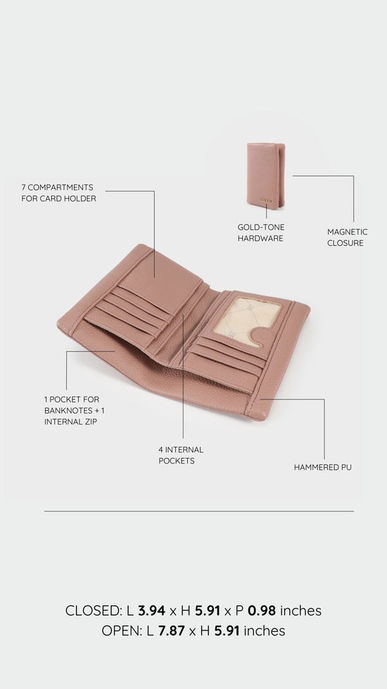 CHERYL BIG Wallet - DARK PINK