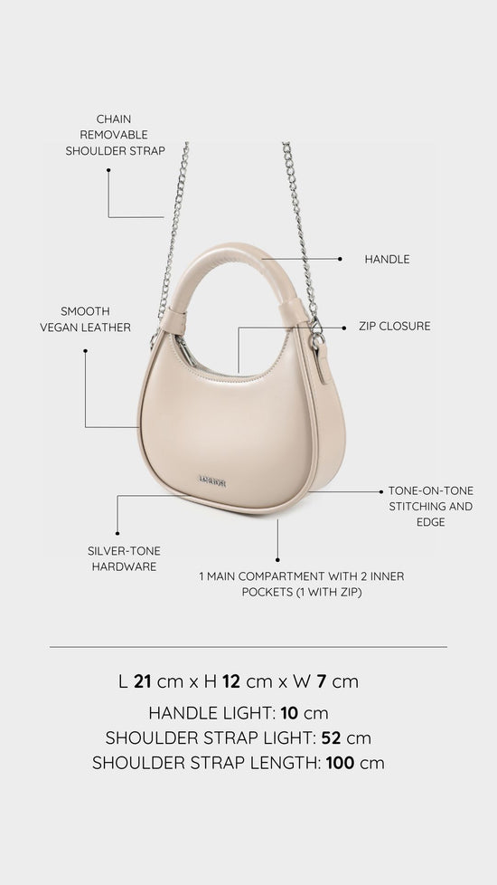 Mini bag a mano LADY - GRAVEL
