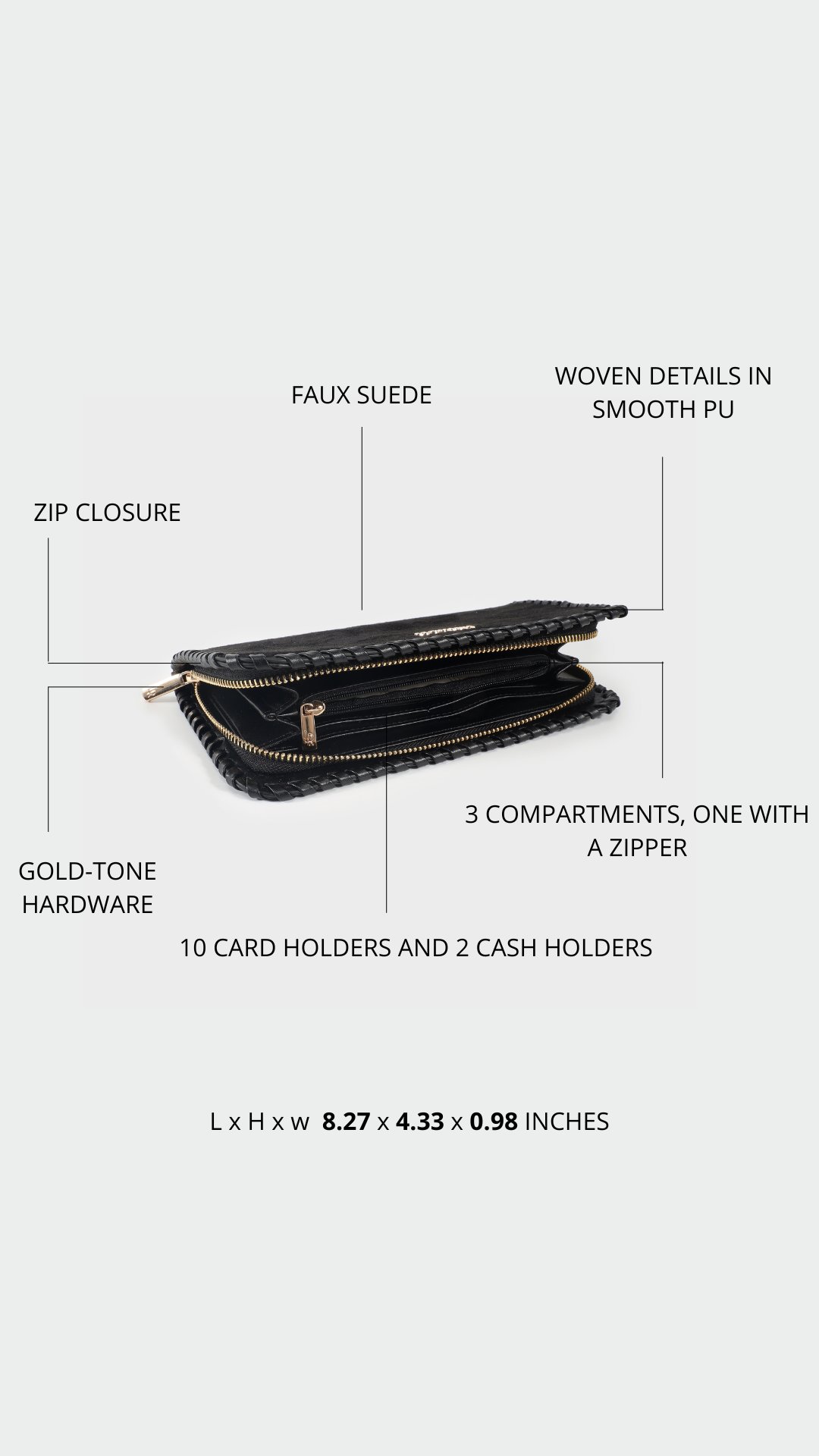 Portafoglio AURORA WALLET - BLACK