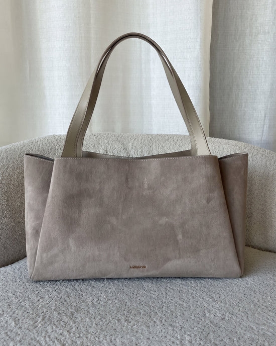 IVORY SUEDE shoulder bag - CAMEL