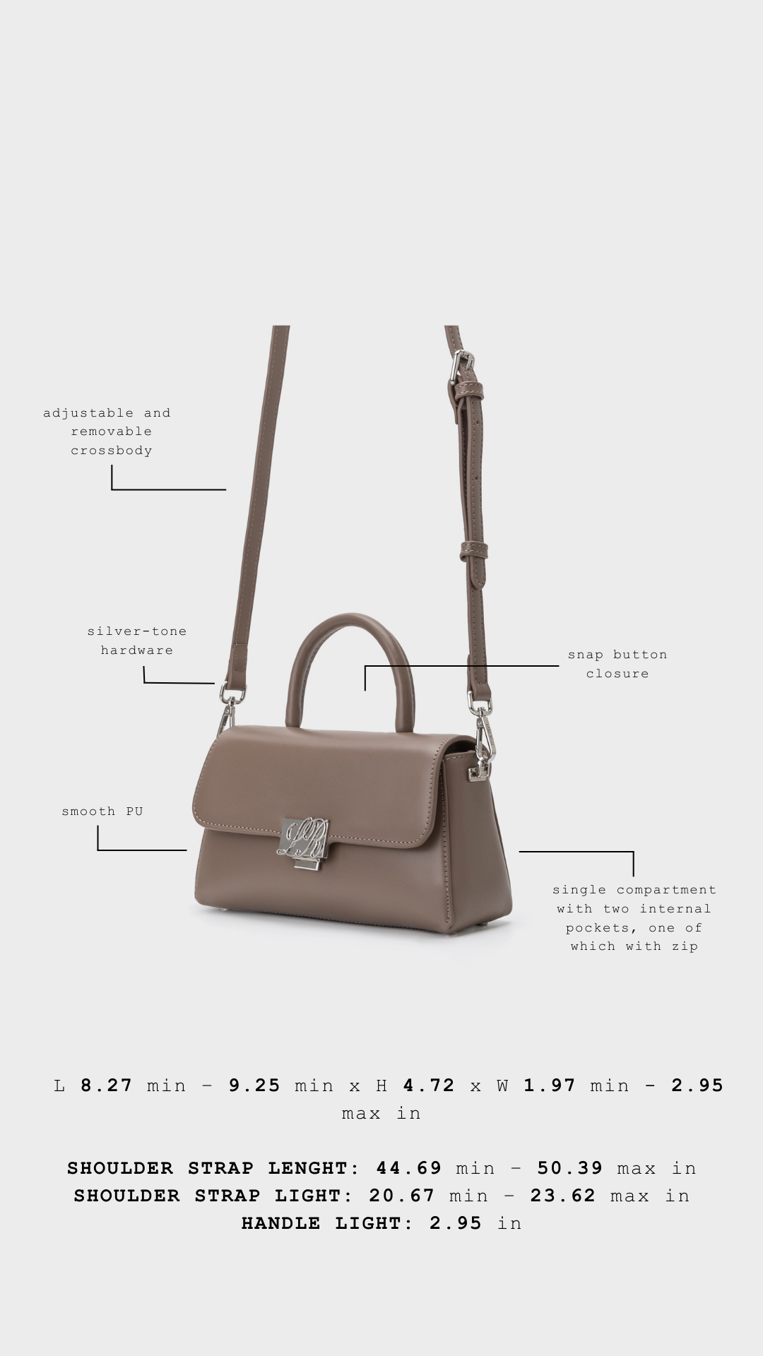RENEÉ handbag - TAUPE