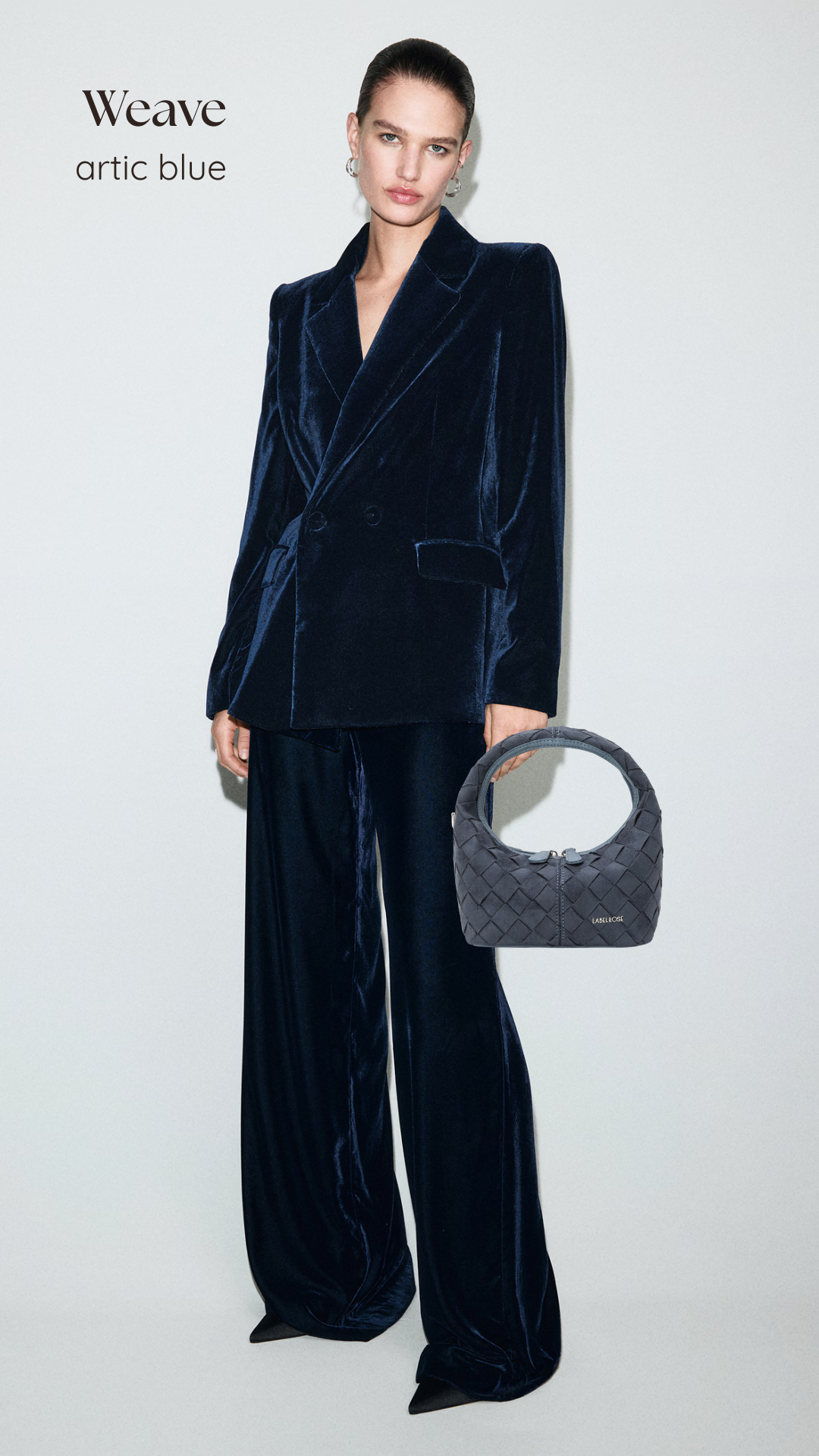 Borsa a mano WEAVE - ARTIC BLUE