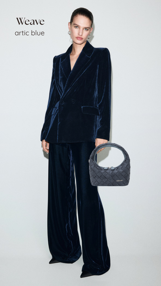 Borsa a mano WEAVE - ARTIC BLUE