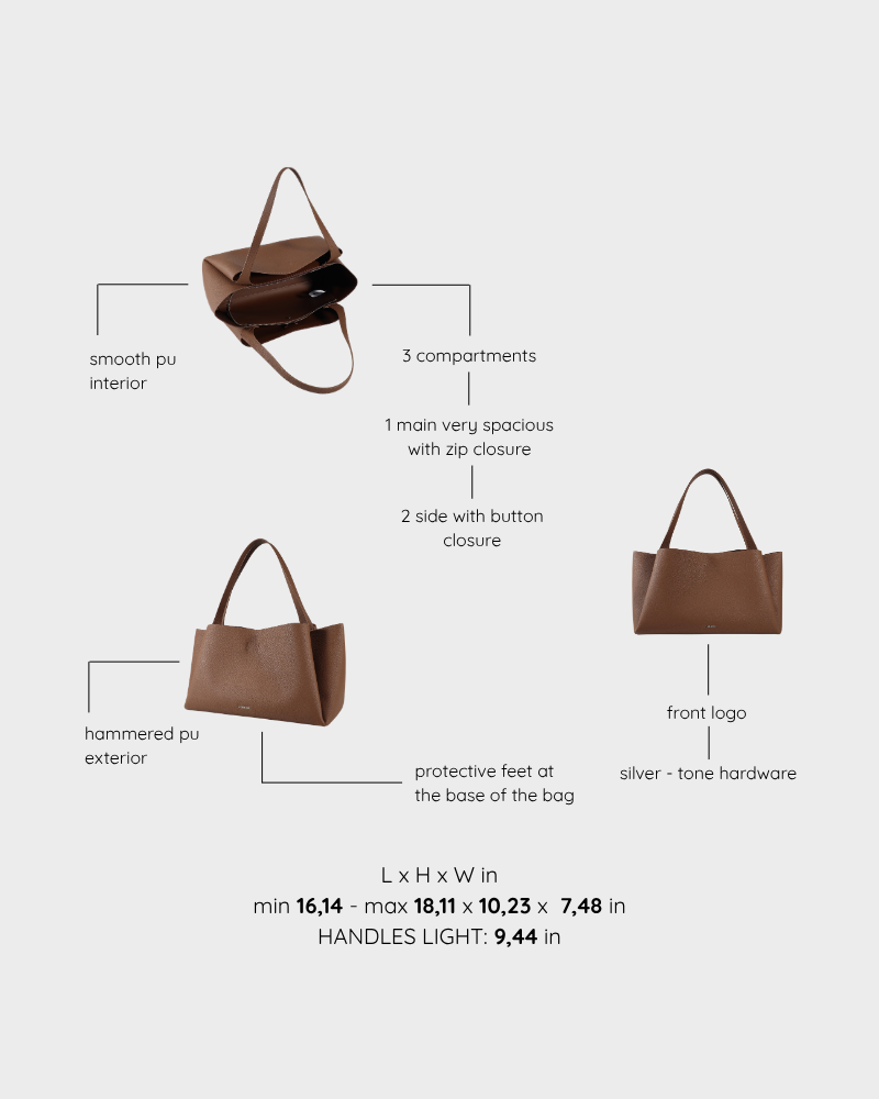 Borsa a spalla IVORY - CHOCOLATE