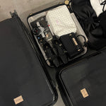 Valigia trolley lucido quattro ruote - NERO