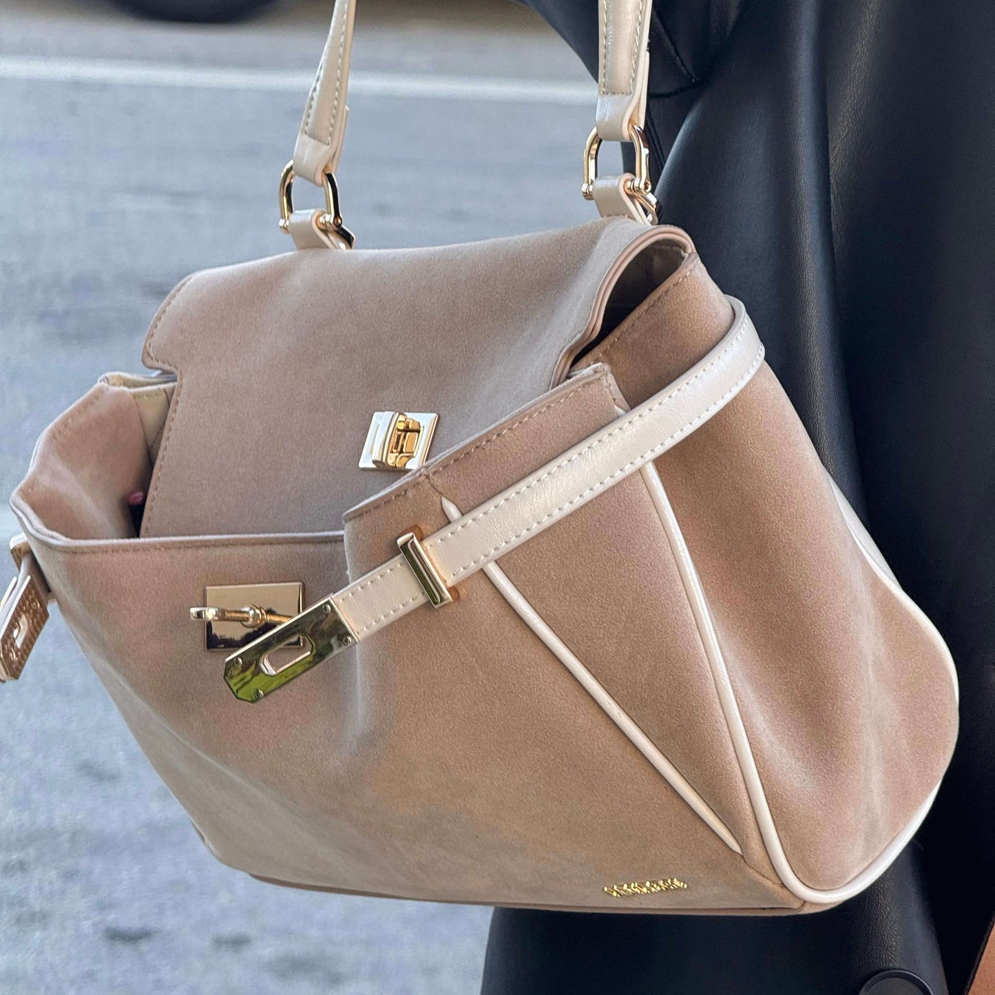 HARPER Shoulder Bag - BEIGE