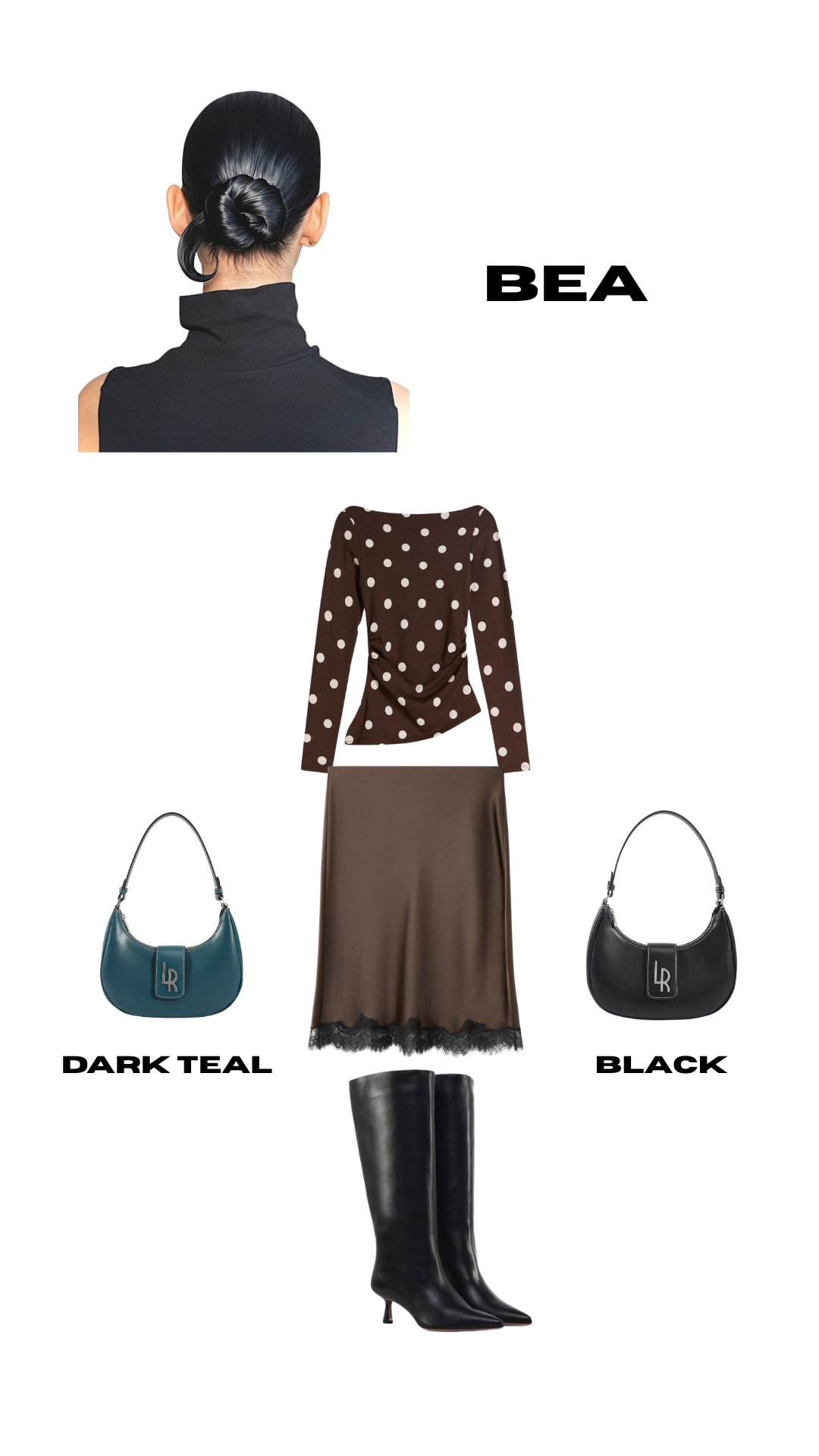 Borsa a spalla BEA - BLACK