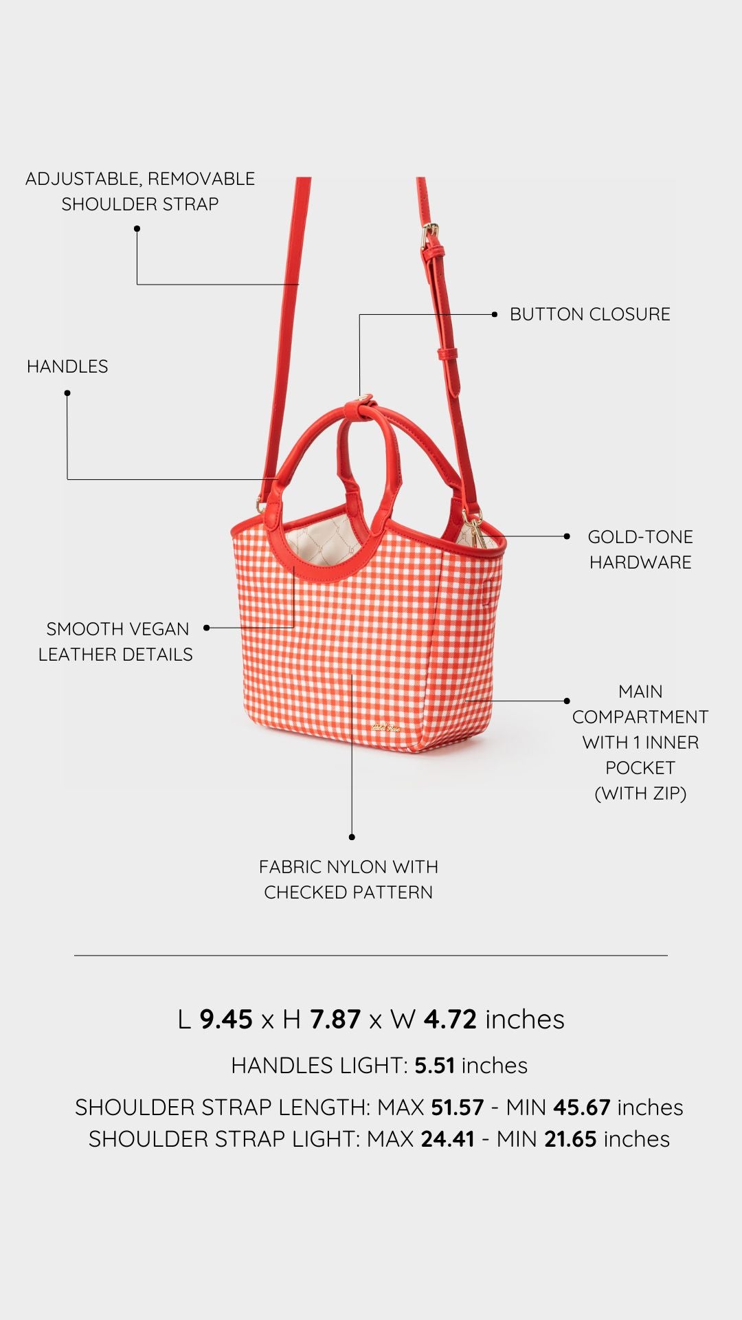 Borsa a mano RYLEE - RED