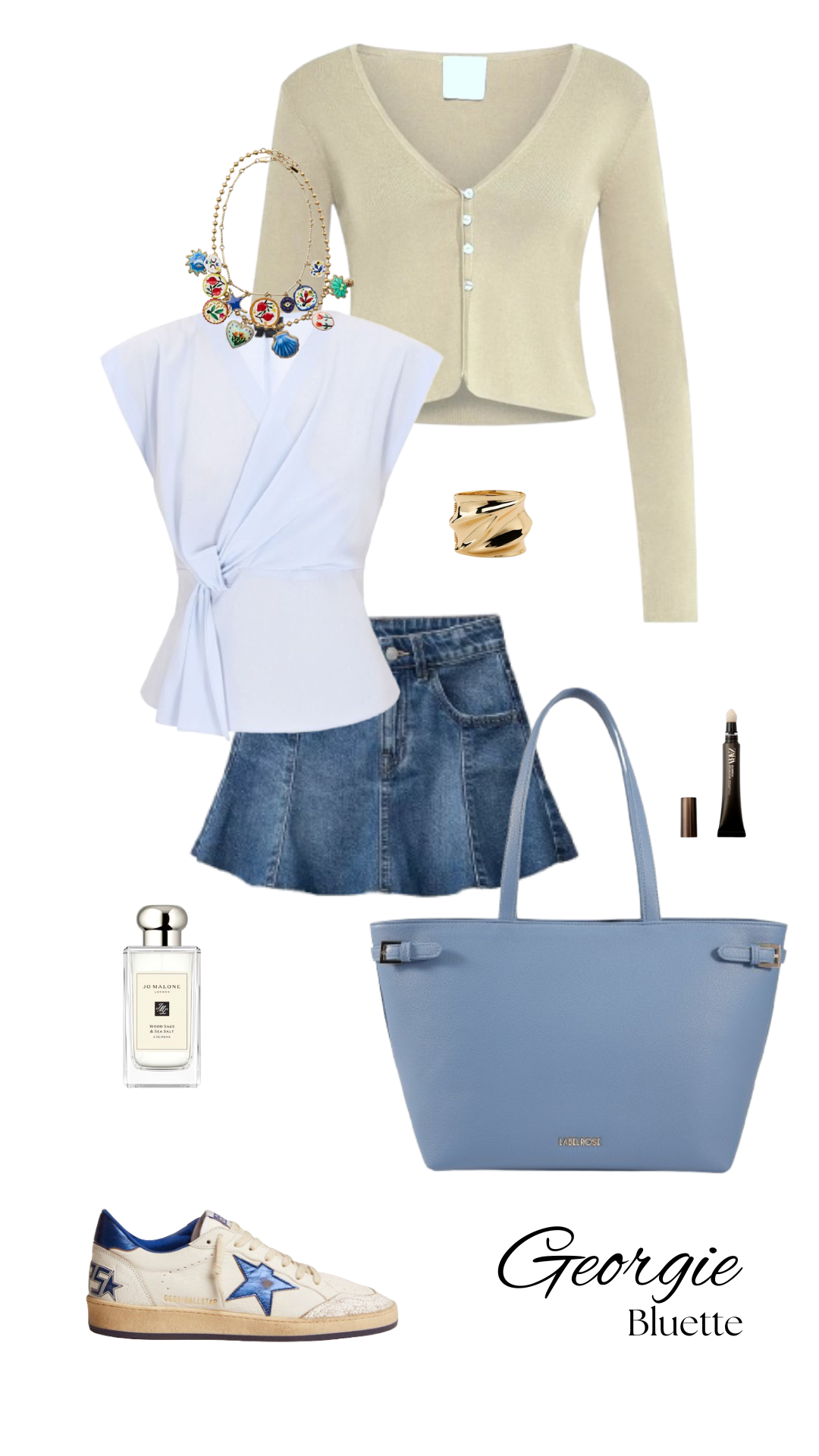 Borsa a spalla Georgie - BLUETTE