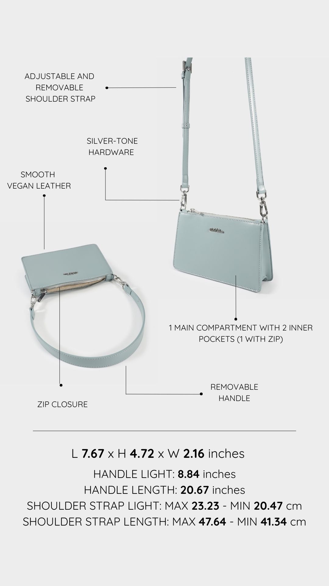 Borsa a spalla MILLIE - SKY