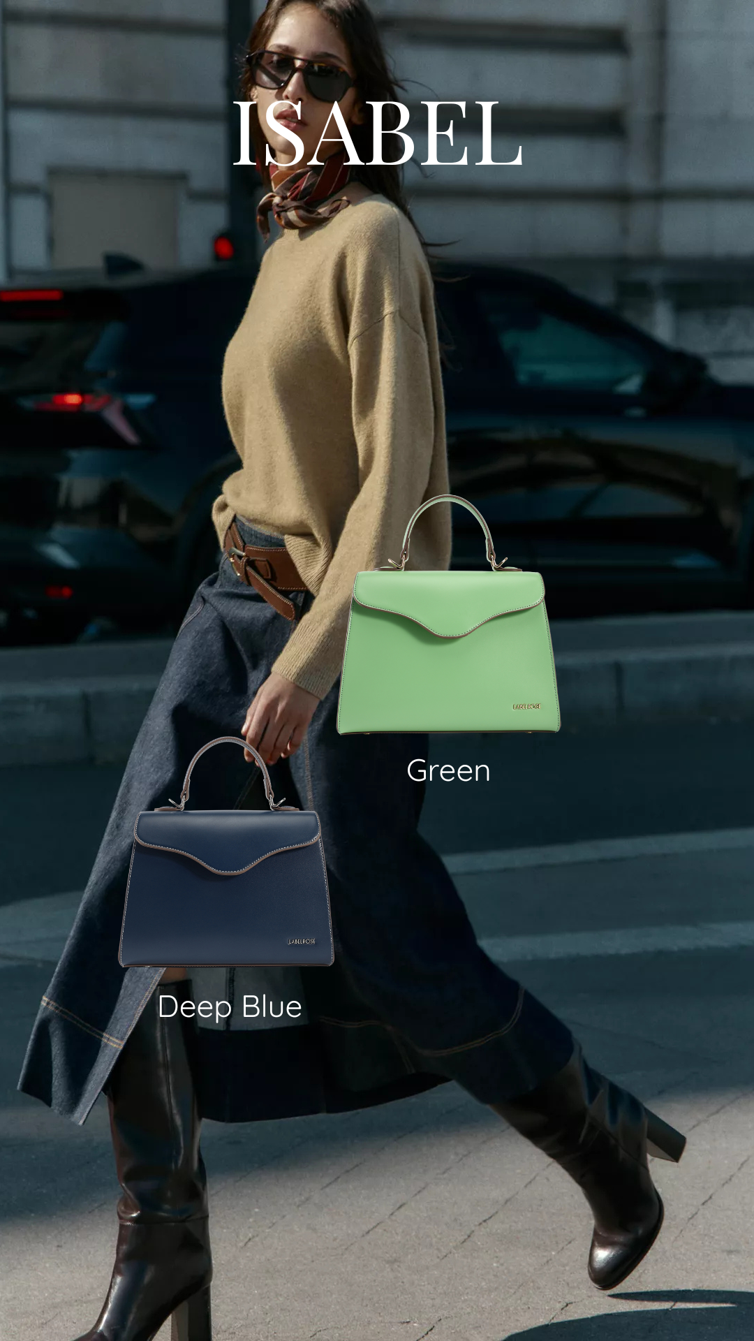 Borsa a tracolla ISABEL - DEEP BLUE