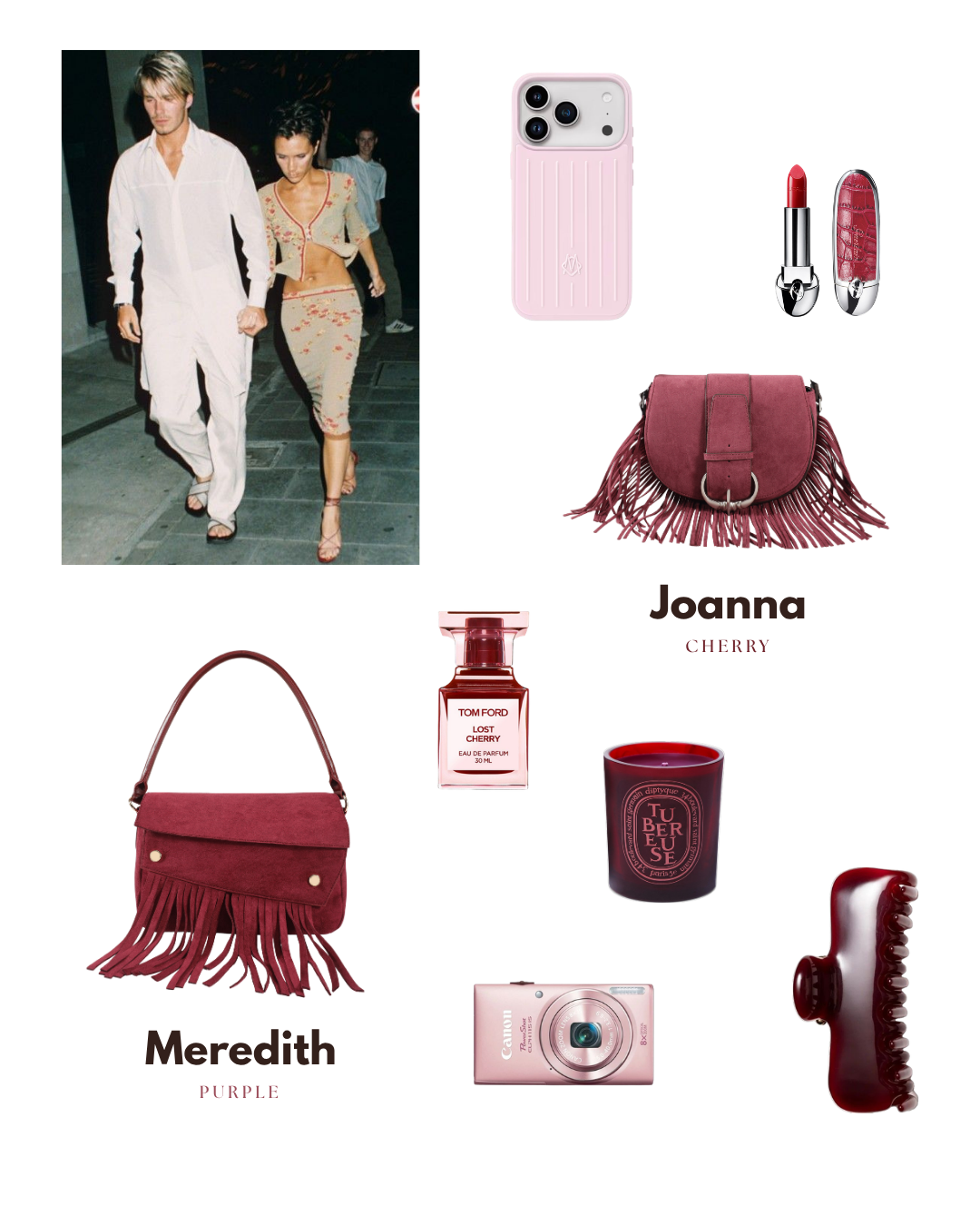 JOANNA Shoulder Bag - CHERRY