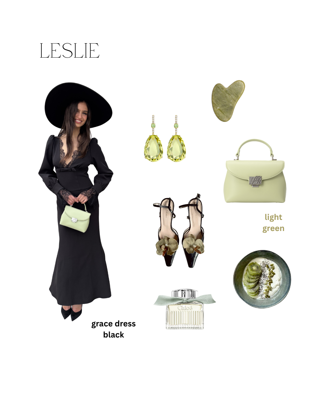LESLIE Hand Bag - LIGHT GREEN