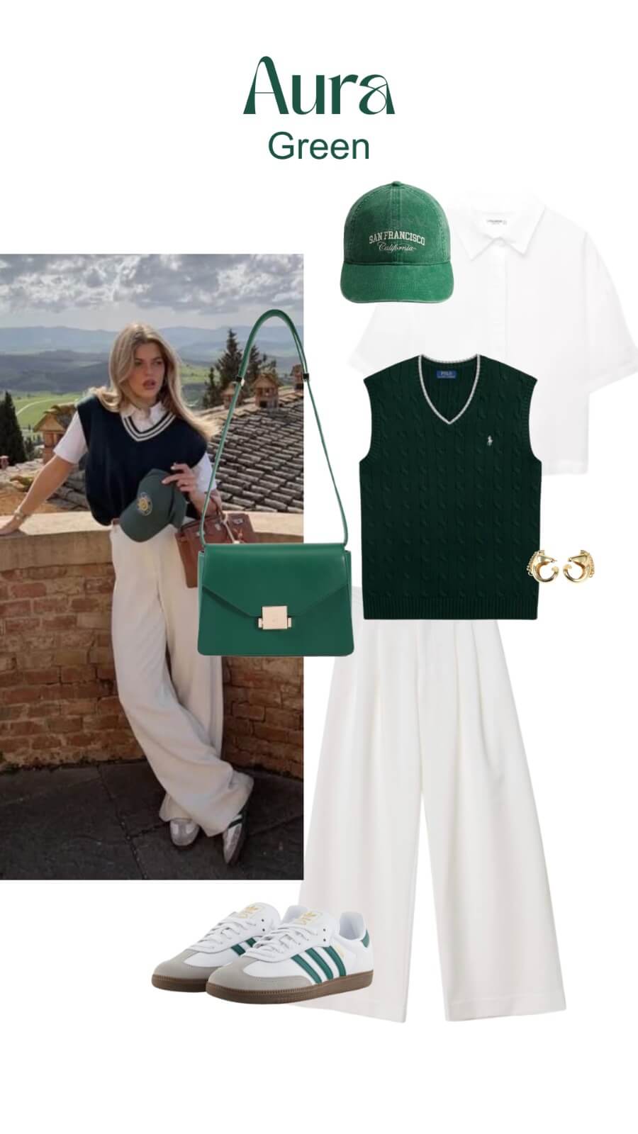 Borsa a tracolla AURA - GREEN