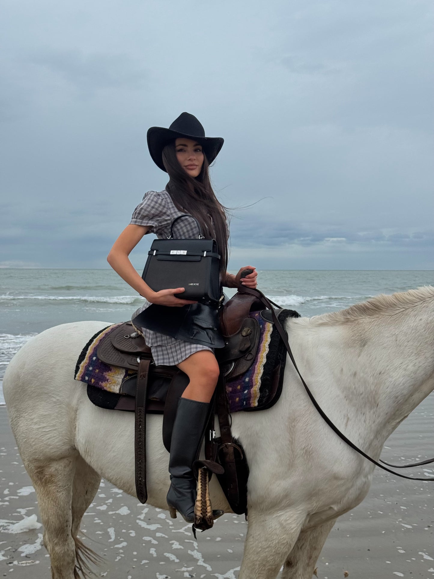 Borsa a mano GRACE SUEDE MEDIUM - BLACK