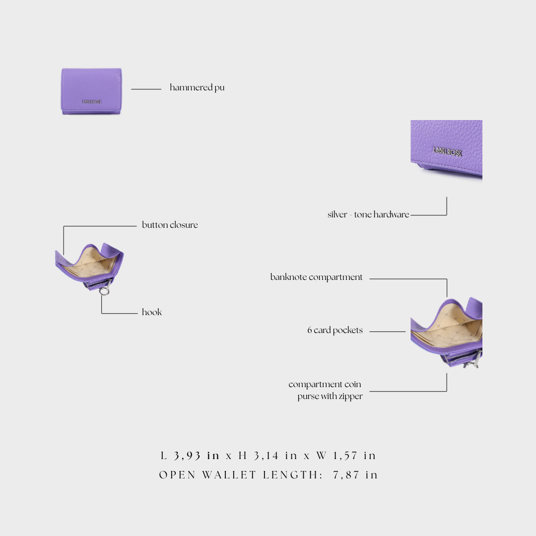 Portafoglio ELLEN WALLET SMALL- DEEP LILAC
