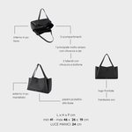 Borsa a spalla IVORY - BLACK GOLD MANHATAN