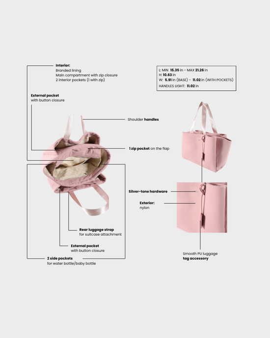 Borsa organizer MOMMY BAG - BABY PINK