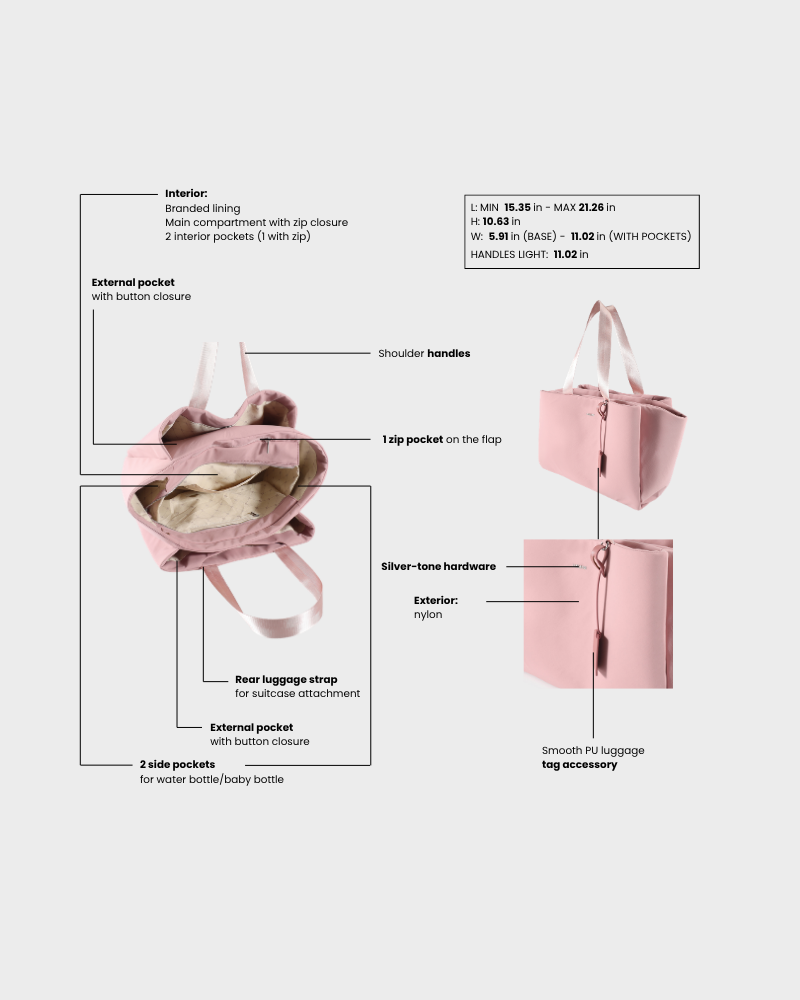 Borsa organizer MOMMY BAG - BABY PINK