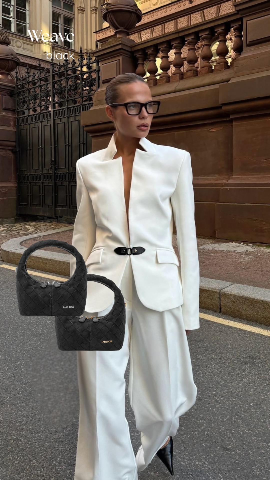 Borsa a mano WEAVE - BLACK GOLD