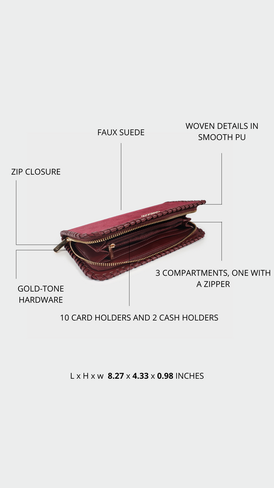 Portafoglio AURORA WALLET - BORDEAUX