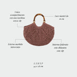 Borsa in paglia ABYSS - MAUVE