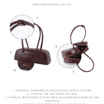 Shoulder bag LONGUETTE - DEEP WINE RED