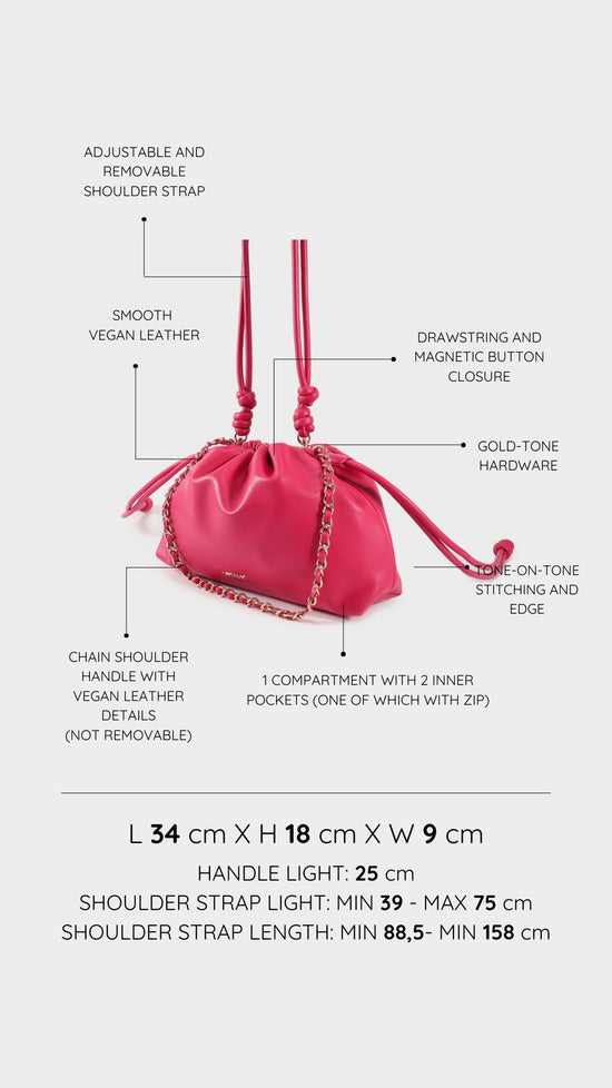 Borsa a tracolla JUDY - RASPBERRY