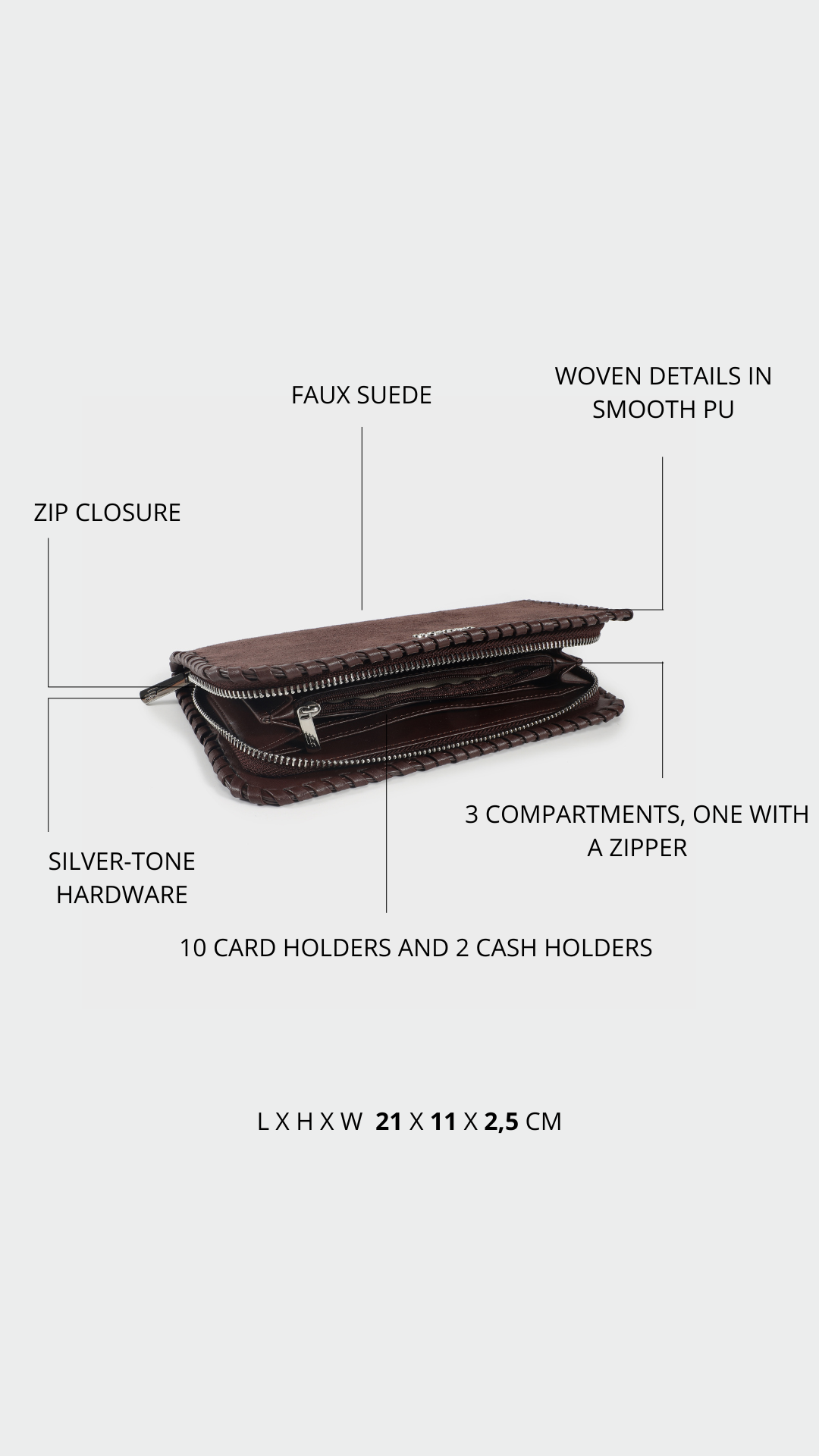 Portafoglio AURORA WALLET - BROWN