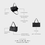 Borsa a spalla IVORY - BLACK GOLD MANHATAN