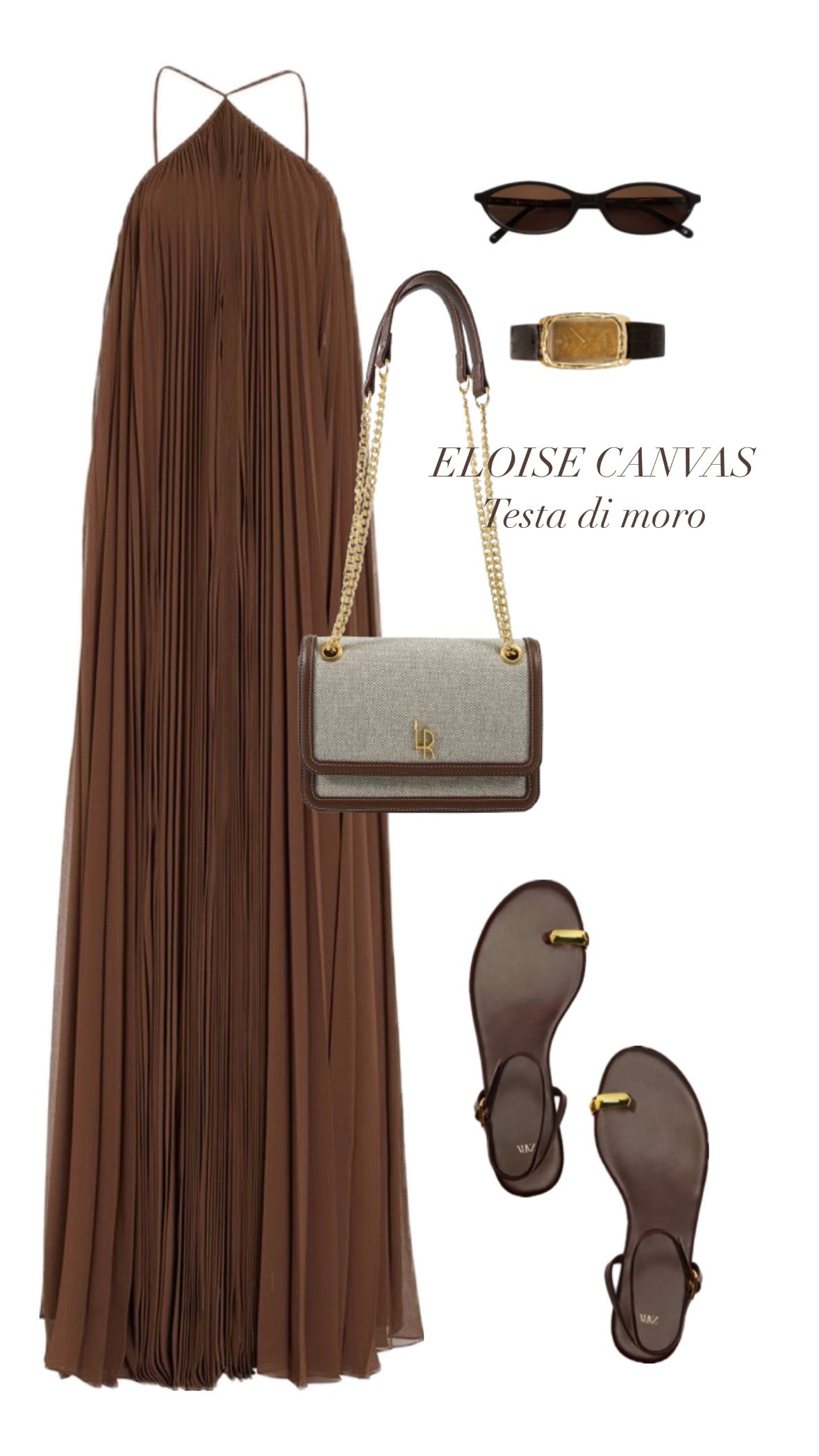 Borsa a tracolla ELOISE CANVAS - TESTA DI MORO