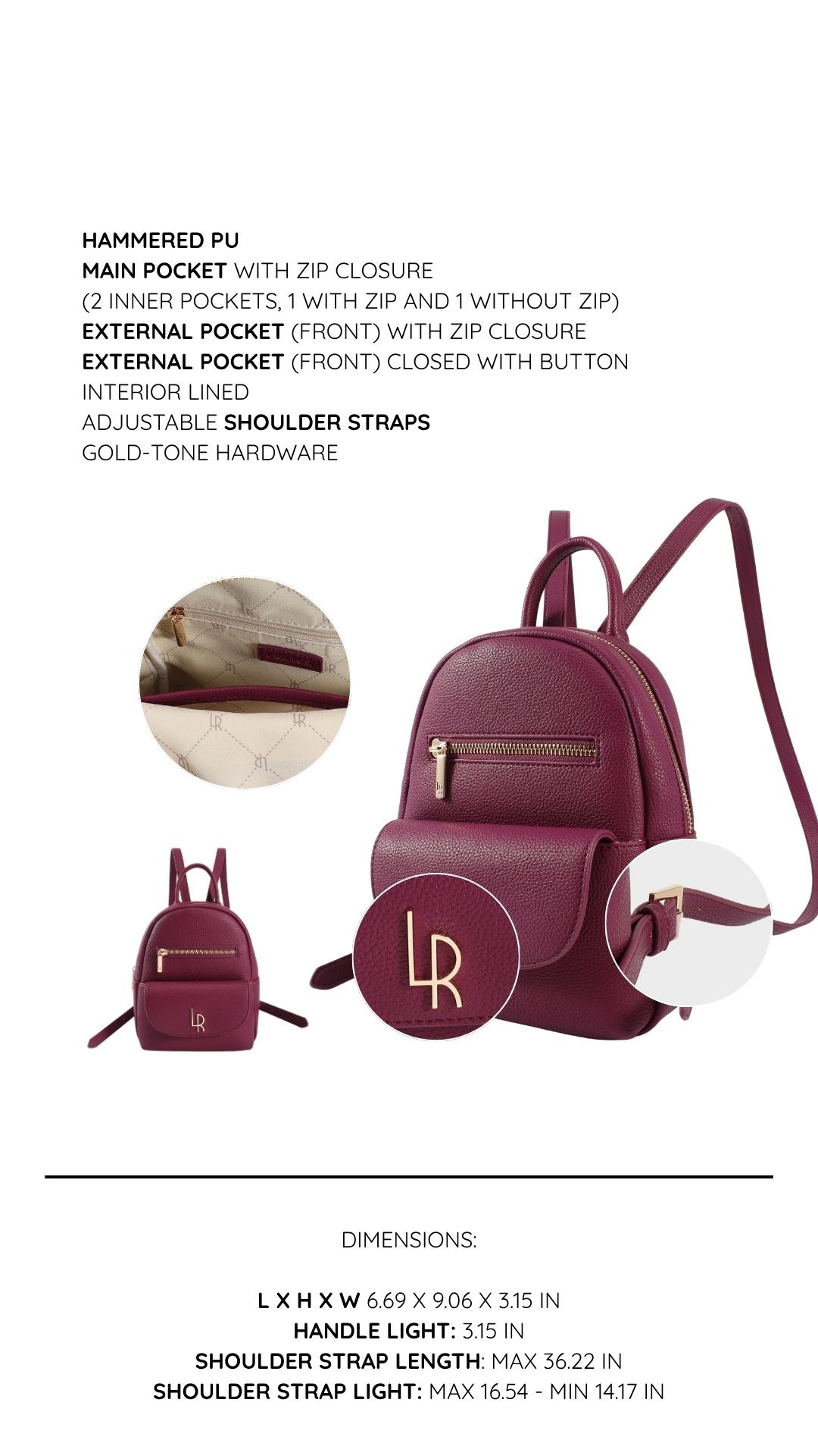 Zaino THEA - PURPLE