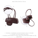 Shoulder bag LONGUETTE - DEEP WINE RED