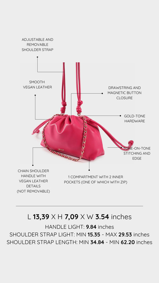 Borsa a tracolla JUDY - RASPBERRY