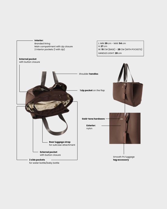 Borsa organizer MOMMY BAG - BROWN TEDDY