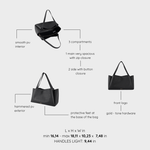 Borsa a spalla IVORY - BLACK GOLD MANHATAN