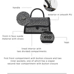 Borsa a mano PAIGE STRASS - BLACK SILVER