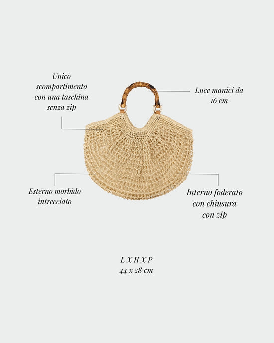 Borsa in paglia ABYSS - BEIGE