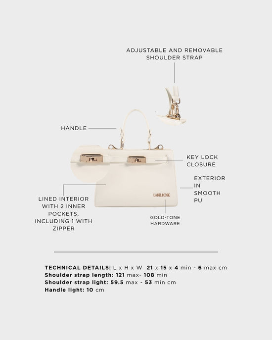 Borsa a mano PARIS MINI - COOL WHITE