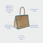 Azure straw bag - TURQUOISE