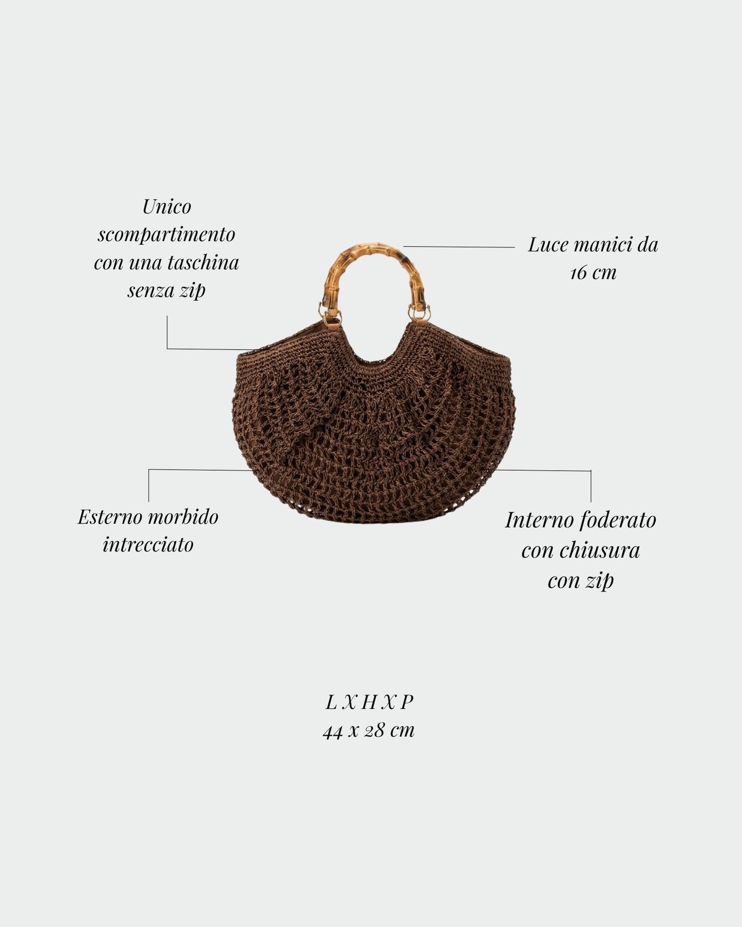 ABYSS Straw Bag - BROWN