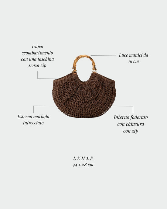 ABYSS Straw Bag - BROWN