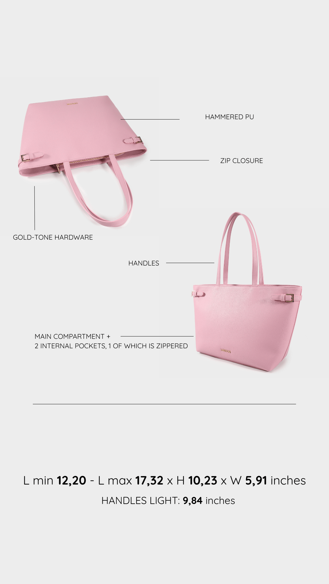 Borsa a spalla Georgie - PINK