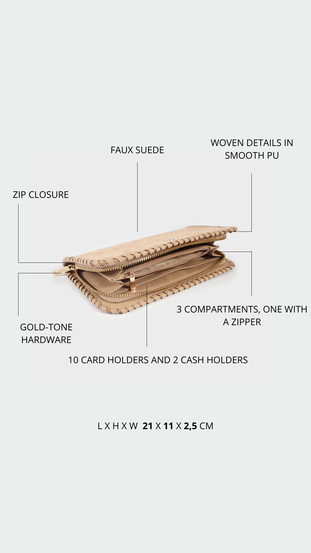 Portafoglio AURORA WALLET - BEIGE